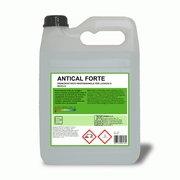 Antical Forte - Disincrostante professionale per lavaggi a riciclo