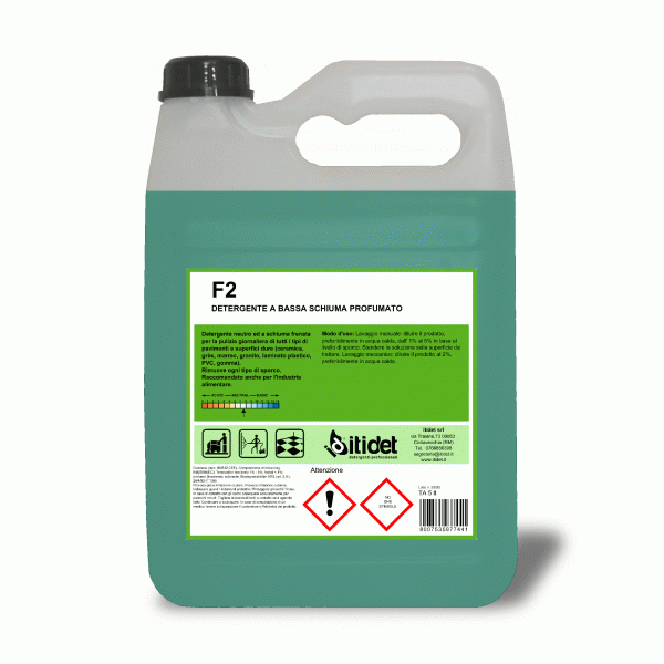 F2 - Detergente a bassa schiuma profumato 5LT