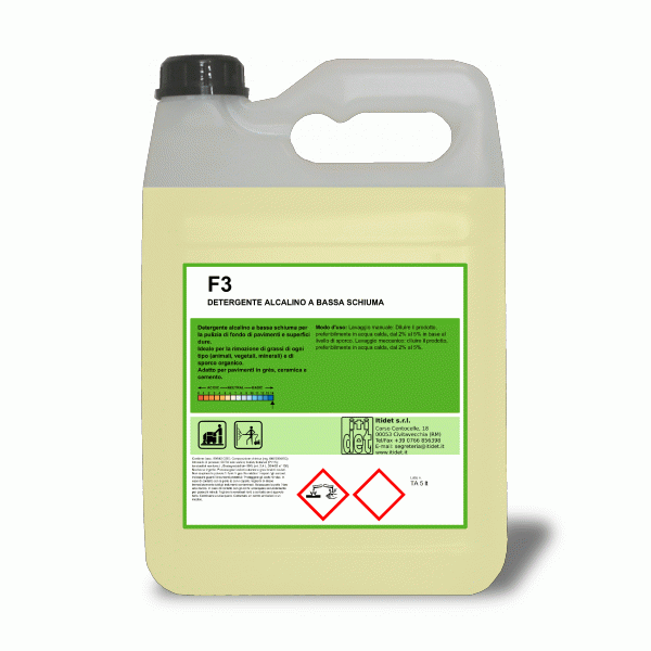 F3 - Detergente alcalino a bassa schiuma