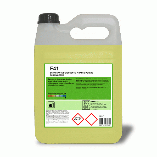 ITIDET F41 6 KG- Sgrassante detergente a basso potere schiumogeno