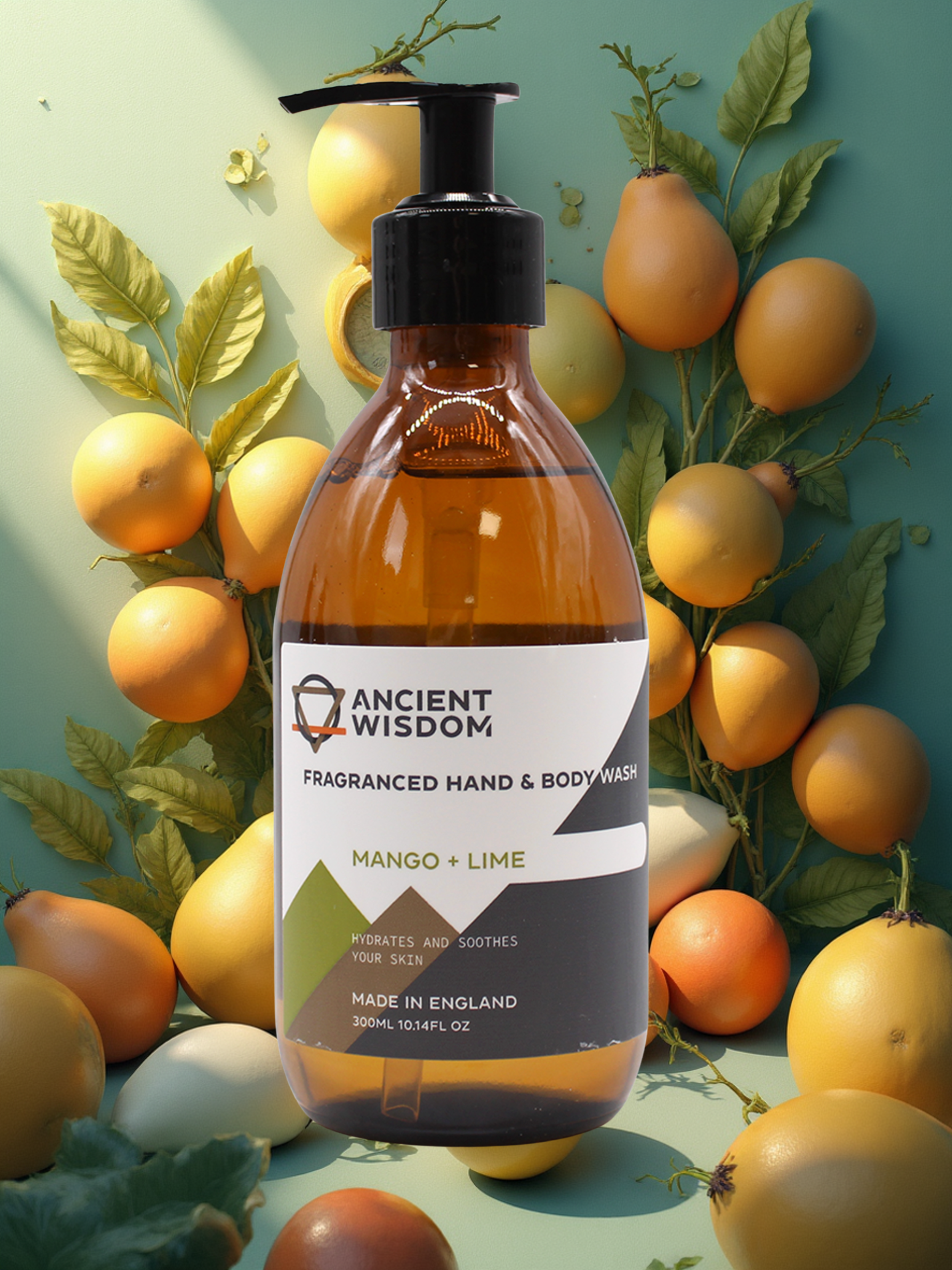 Sapone Liquido Mango e Lime, 300ml, per mani e corpo