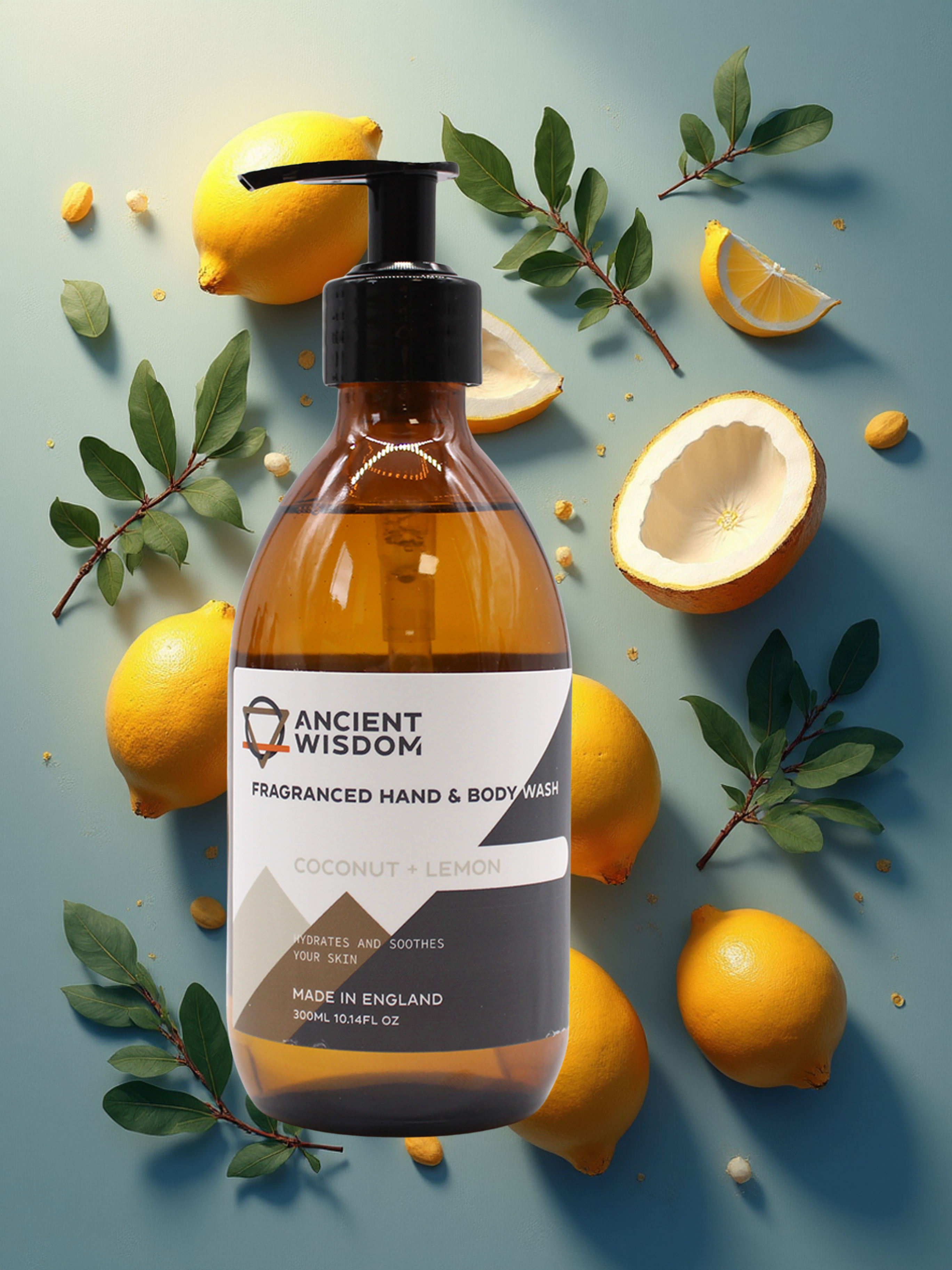 Sapone Liquido Cocco e Limone, 300ml, per mani e corpo