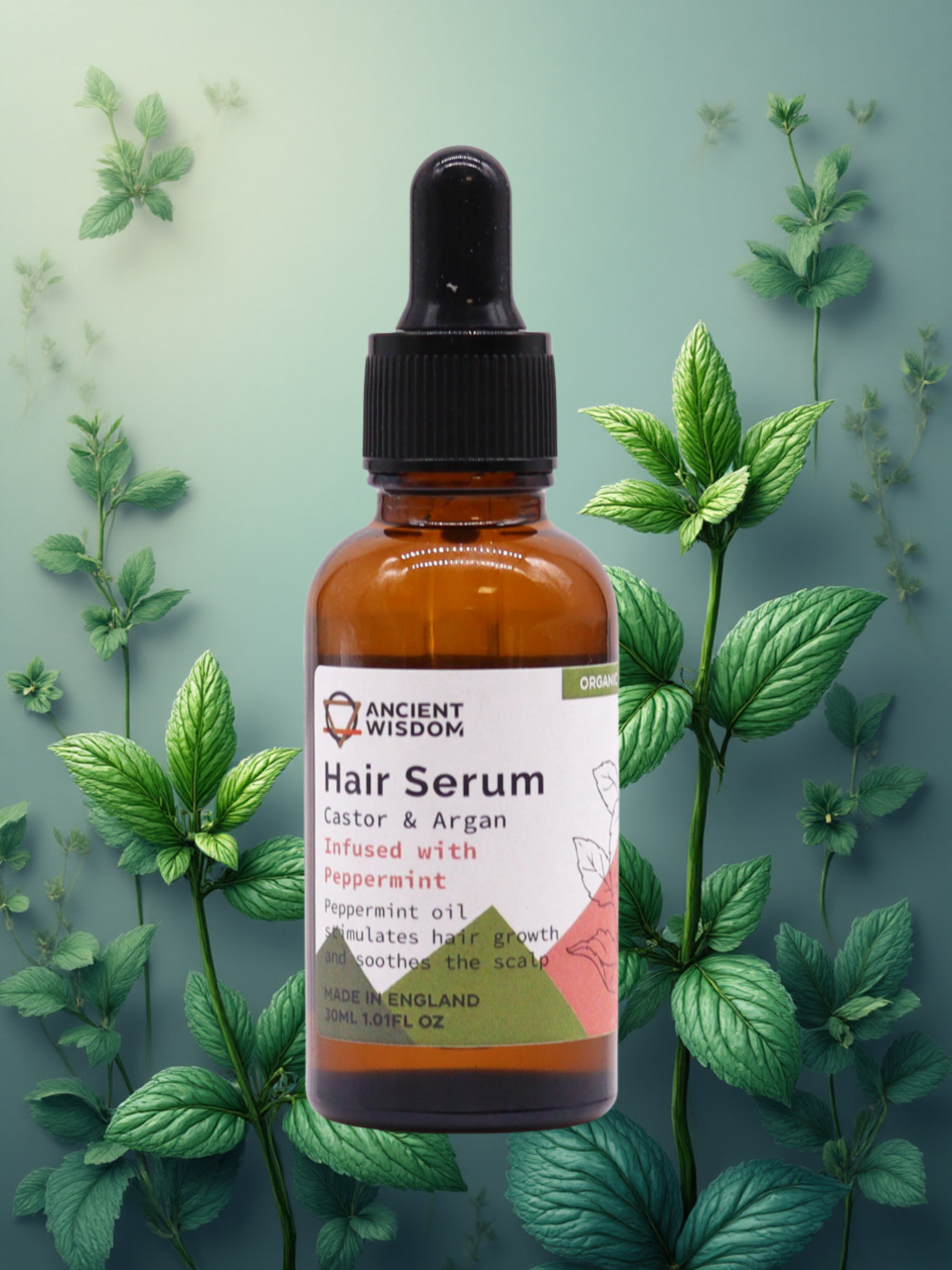 Siero Biologico per Capelli, 30ml, Menta Piperita