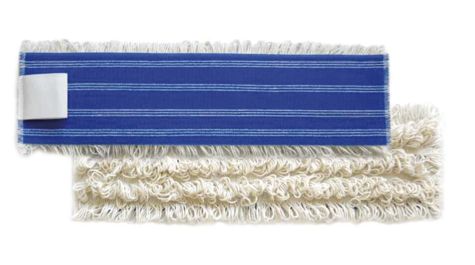 Frangia in cotone, filo continuo, con supporto per sistema a strappo, Filmop