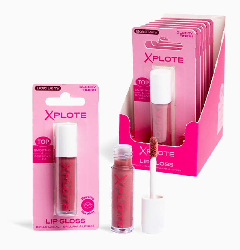 Xplote - Lip Gloss effetto brillante alla bacca intensa