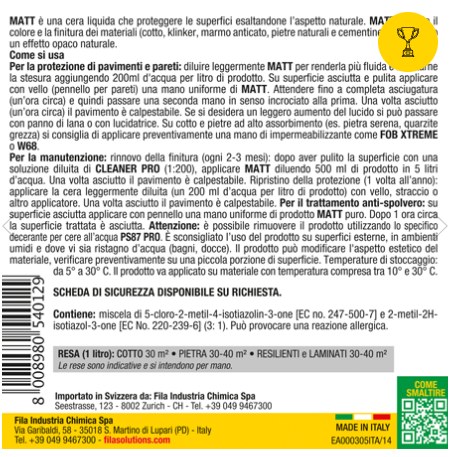 FILA - Matt, 1LT, cera protettiva effetto naturale