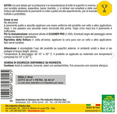 FILA - Satin, 1LT, cera protettiva effetto satinato