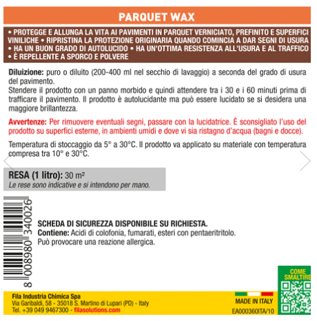 FILA - Paequet Wax, trattamento di finitura per legno