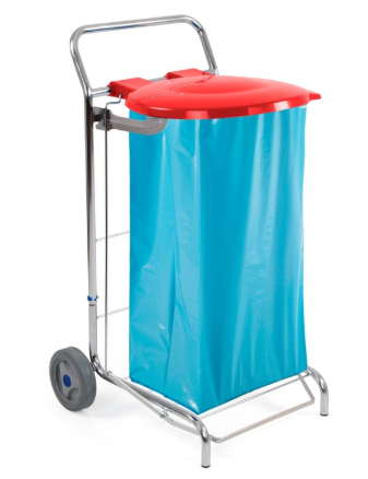 Carrello portasacco per esterni cromato
