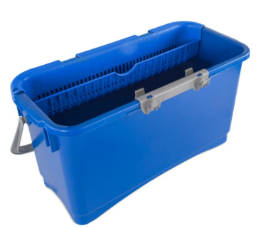 Secchio in plastica 20 lt con manico in plastica completo di strizzino e supporto per tergivetro