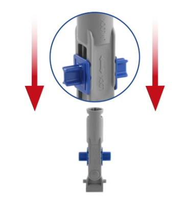 Telaio pieghevole in plastica con bocchettone e cono Uni-Connect e Lock System